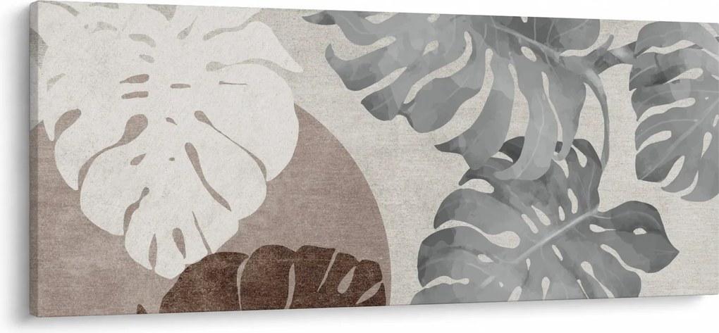 Tablou - Design cu frunze (120x50 cm)