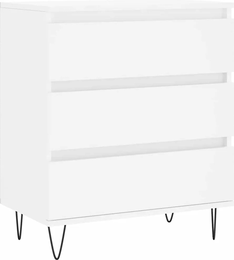 vidaXL Servantă, alb, 60x35x70 cm, lemn prelucrat