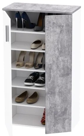 Pantofar ETON, alb/gri, aspect beton