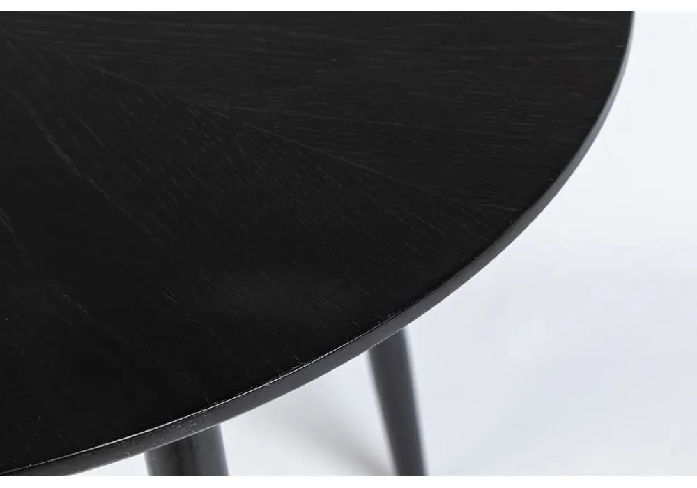 Masă de dining rotundă cu blat cu aspect de lemn de stejar ø 120 cm Fabio – White Label