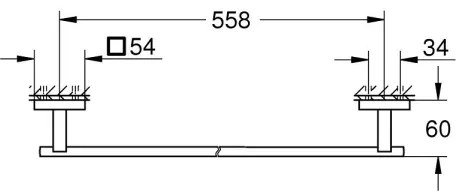 GROHE 410892430 - Bară pentru prosoape 600 mm, negru