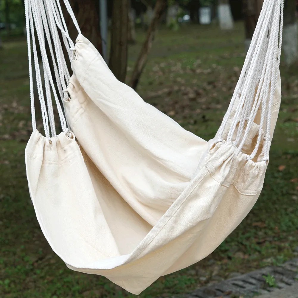 Fotoliu balansoar suspendat 100x130 cm Lean (alb + bej). Promo -64%. 1034274