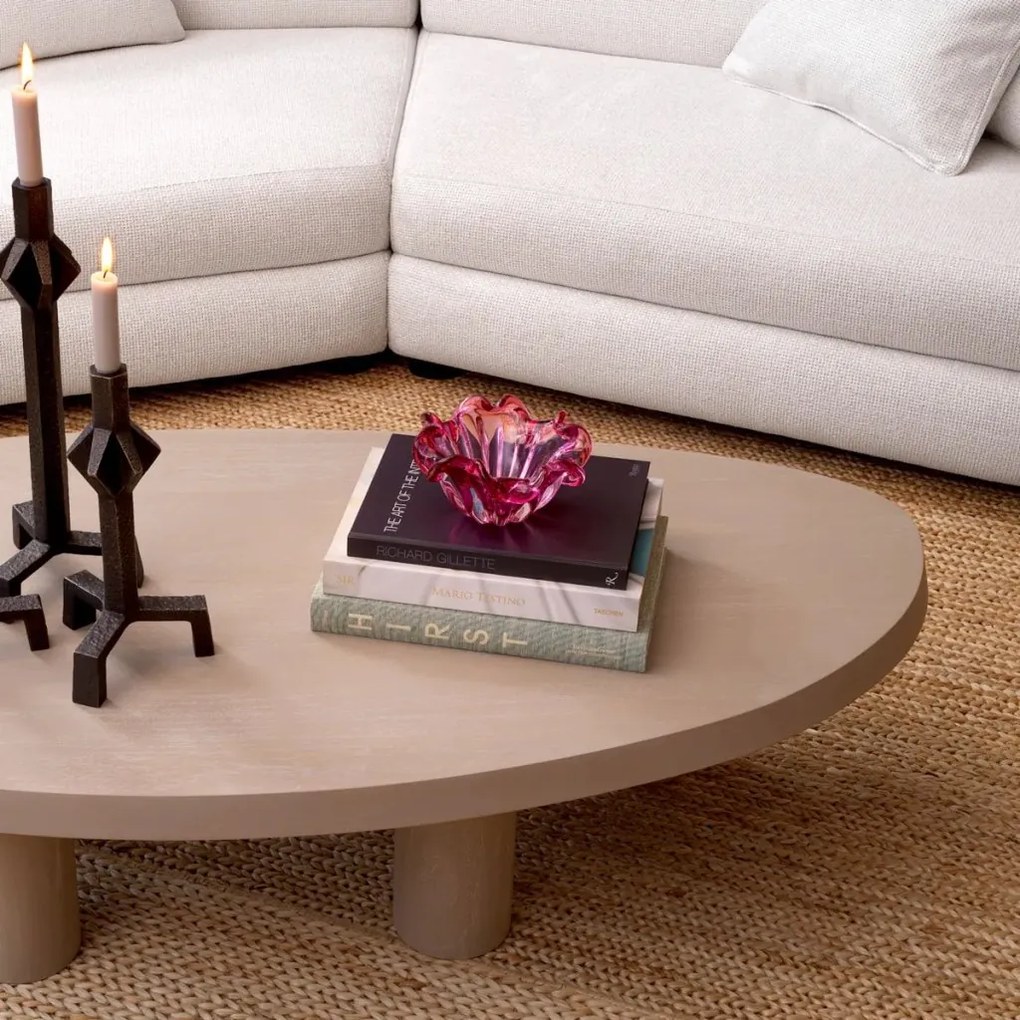 Vas decorativ design elegant Triada roz diam.21cm 112570 HZ