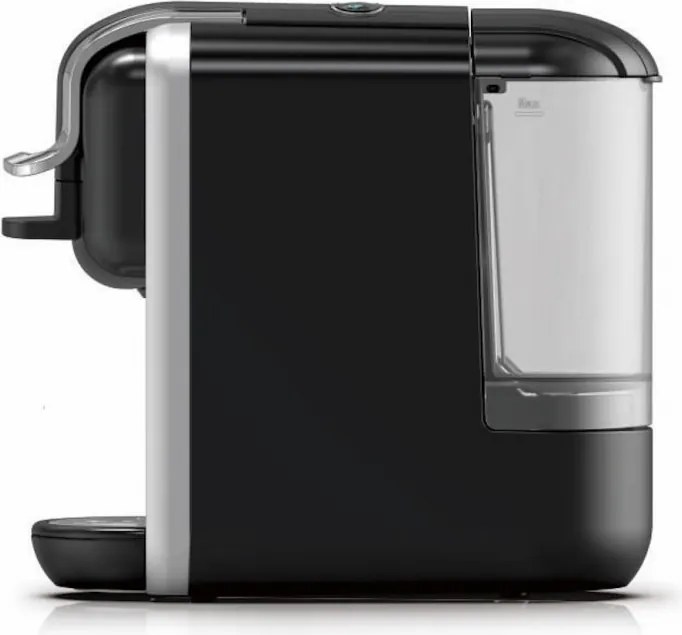 La mâna a doua: Espressor cu cafea macinata si capsule 8 in 1 Oliver Voltz OV51171J8R, 1450W, 0.6 L, 5 adaptoare, 19 bar, 7 lungimi de cafea, Negru/Argintiu