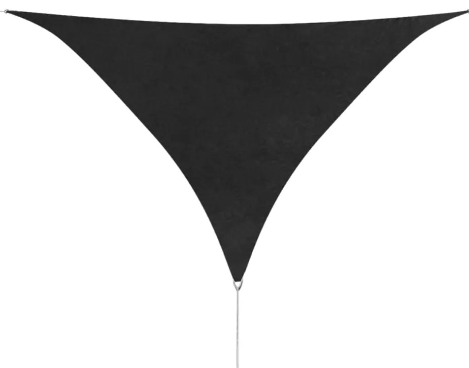 vidaXL Parasolar din țesătură oxford, triunghiular, 5x5x5 m, antracit