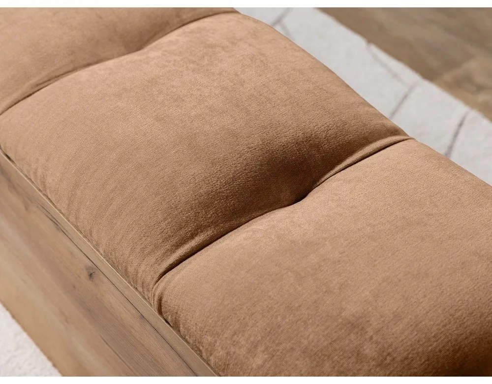 Bancă roz-deschis/în culoare naturală Kumo – Bobochic Paris