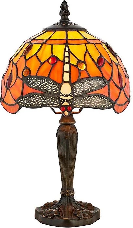 Endon 64091 - Lampă de masă Tiffany DRAGONFLY 1xE14/7W/230V diametru 20 cm
