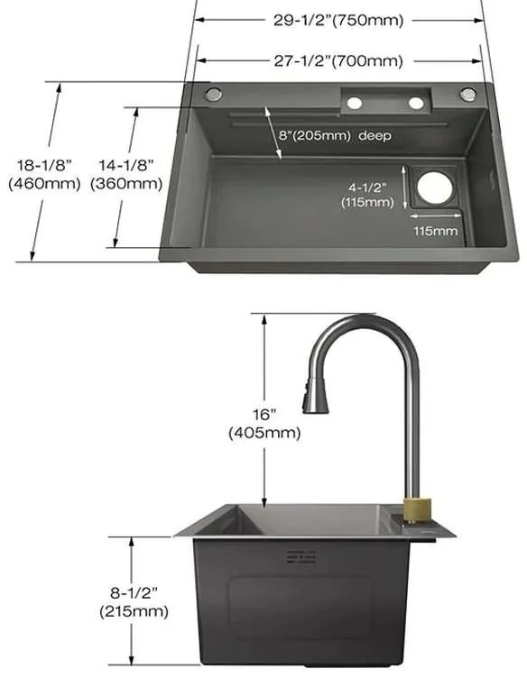 Chiuveta Bucatarie Profesionala Multifunctionala , Inox,FY3018