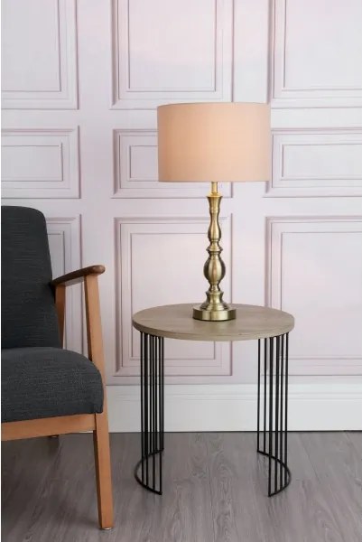 Där Lighting MAD4275 - Lampă de masă MADRID 1xE27/60W/230V maro/alamă
