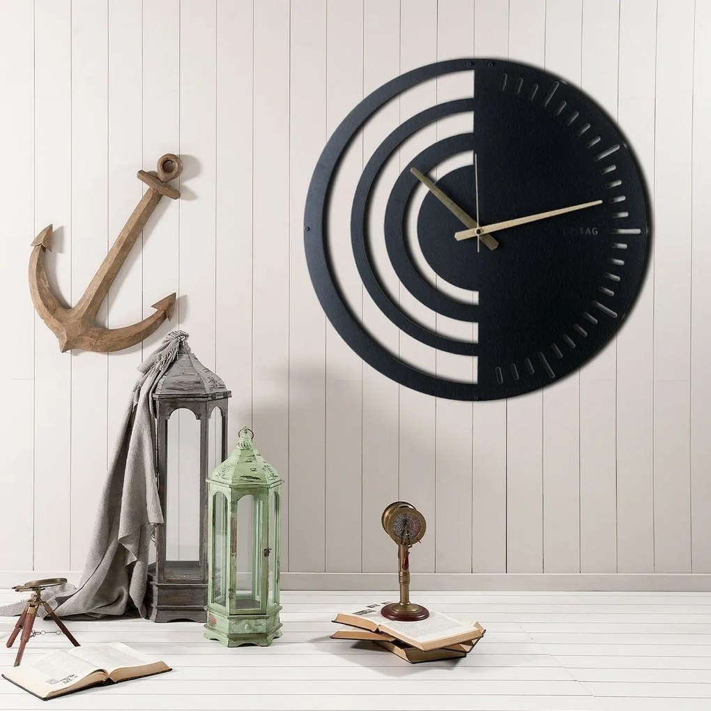 Ceas de perete Chrono Black , 50 x 50 cm