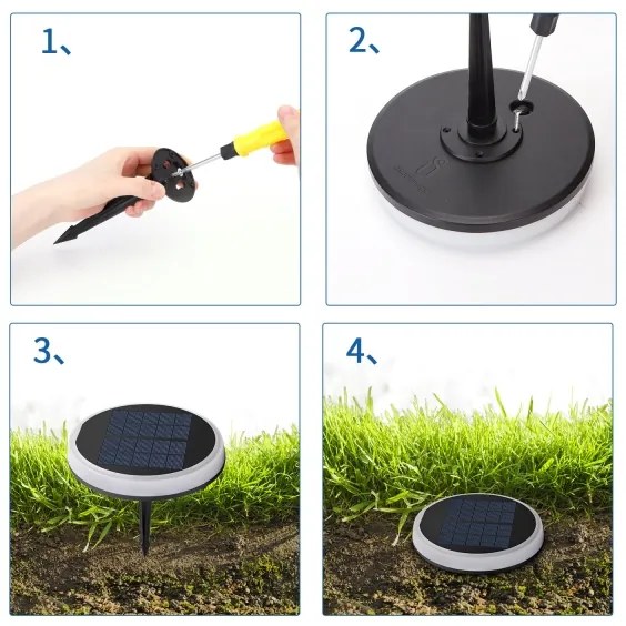 Corp de iluminat LED RGB solar Aigostar LED/0,6W/3,7V IP65