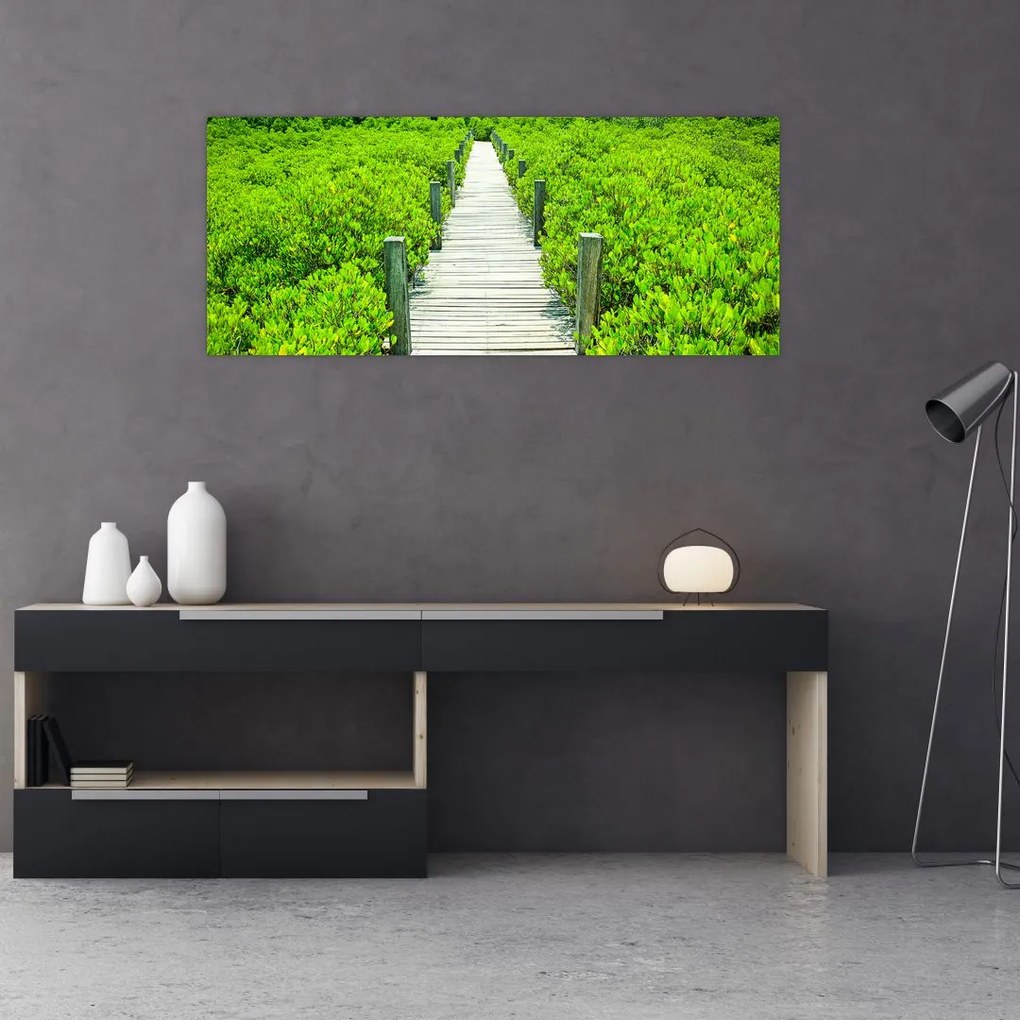 Tablou - poteca din lemn (120x50 cm)