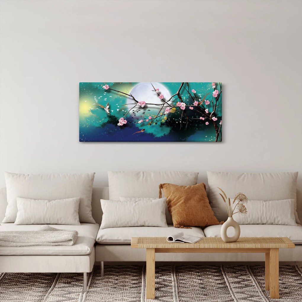 Tablou - Copac,grafic (120x50 cm)