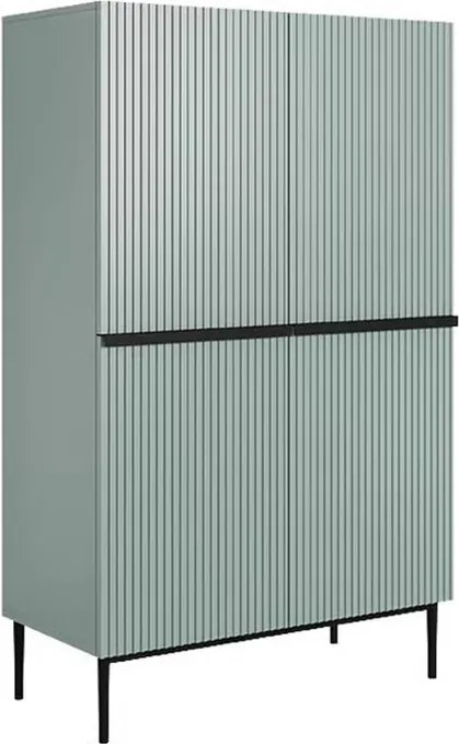 Dulap Nicole - salvie MDF / picioare negre