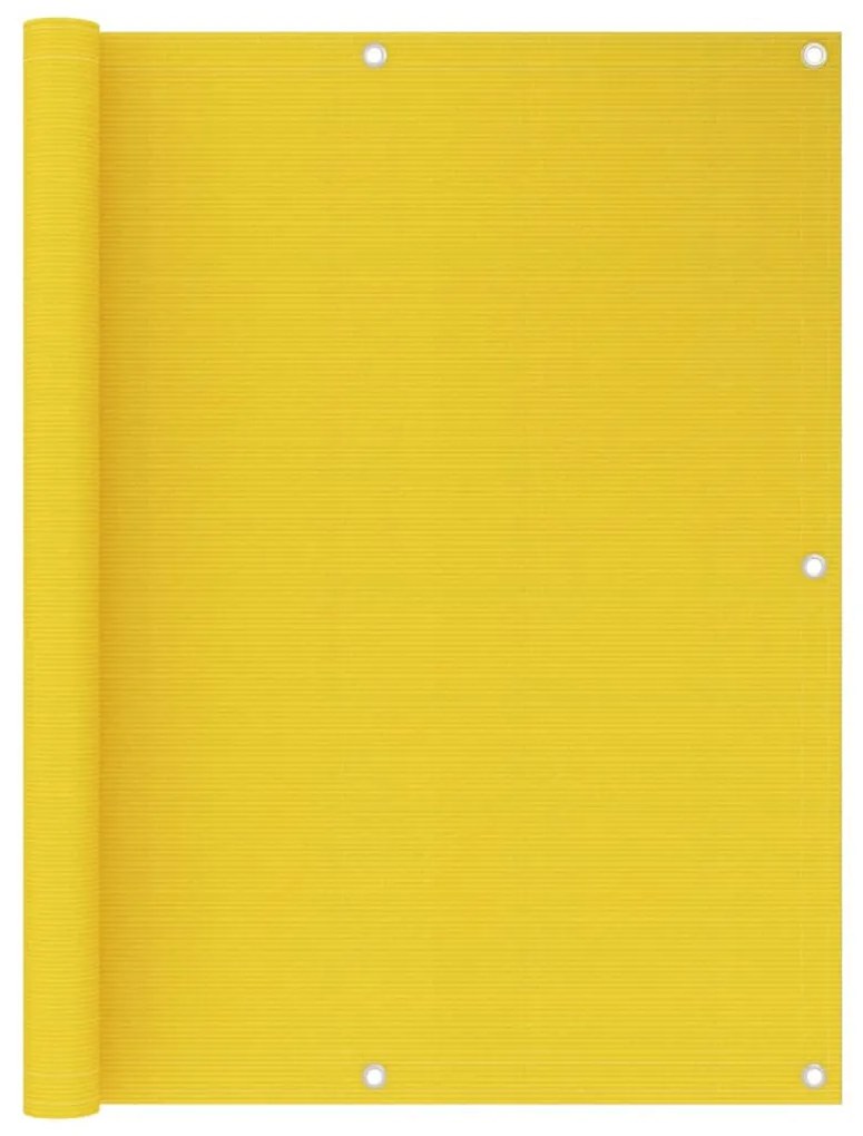 vidaXL Paravan de balcon, galben, 120x300 cm, HDPE