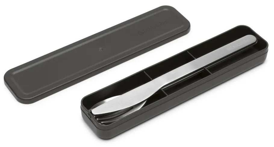 Set de tacâmuri de călătorie argintiu din oțel inoxidabil 3 buc. Make & Take – Brabantia