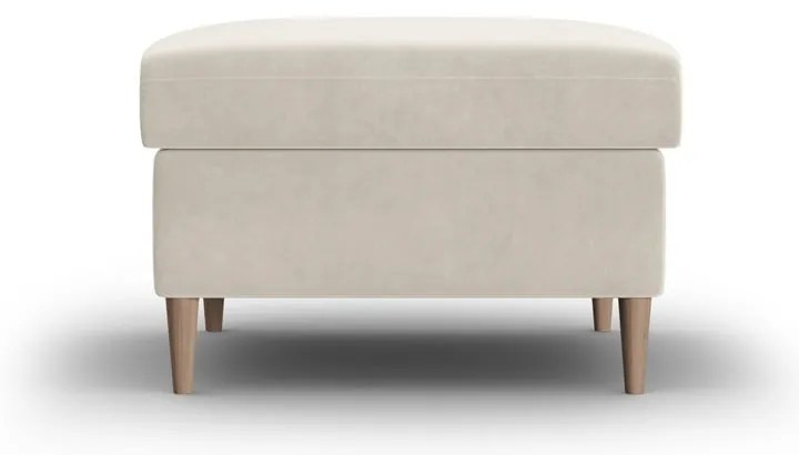 Taburet bej cu tapițerie din catifea Kyoto – Cosmopolitan Design