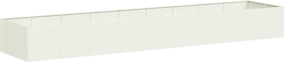 vidaXL Jardinieră alb 360x80x40 cm oțel