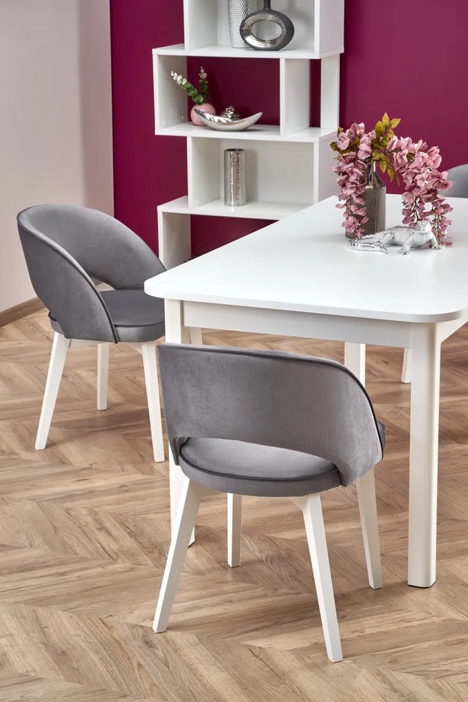 Masa extensibila Florian L160-228 cm alb/alb