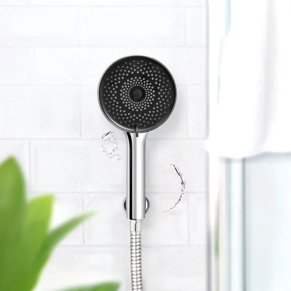 Cap de duș argintiu din plastic ø 12 cm Softwater – Wenko