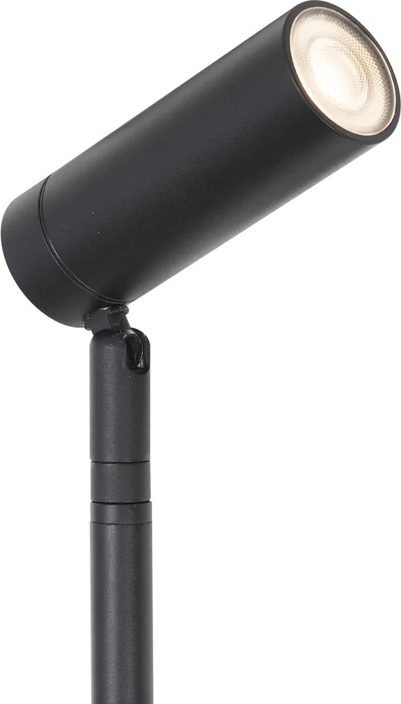 Spot negru 80cm incl. LED reglabil IP65 incl. Cablu și ștecher - Carl