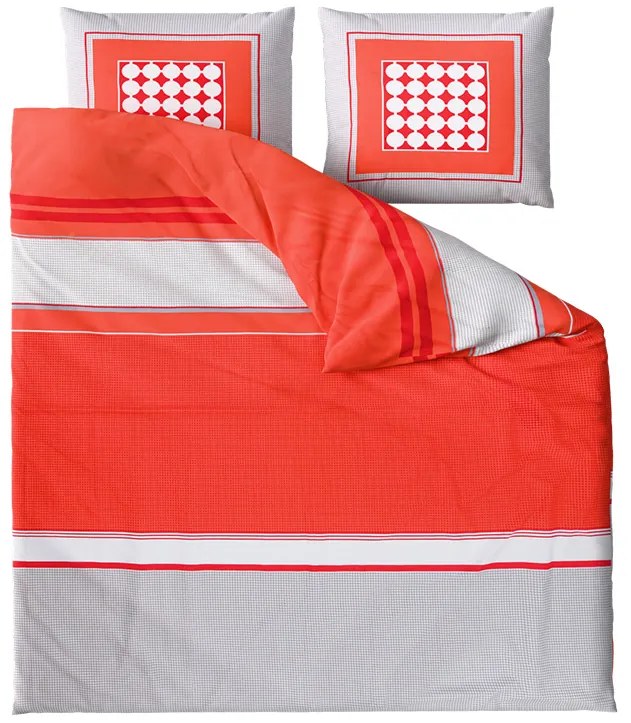 Lenjerie de pat din bumbac Renforce TABITA rosie Dimensiune lenjerie de pat: 2 buc 80 x 80 cm | 200 x 200 cm
