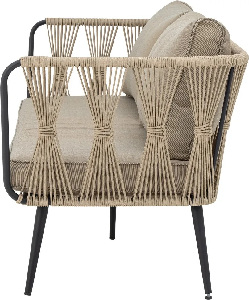 Canapea de exterior, bej, din metal Pavone