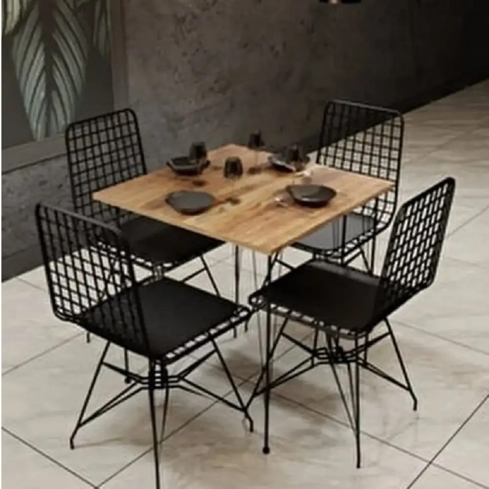 Masa bucatarie patrat texturata, Homs 70x70x75 cm,A0044