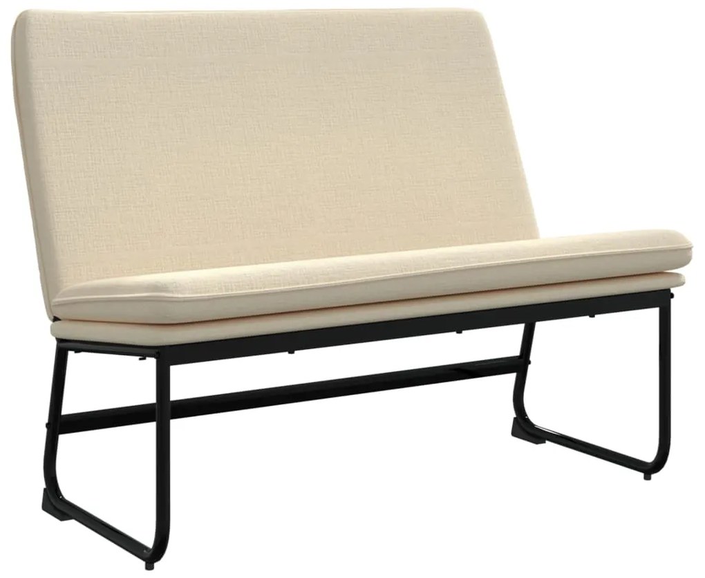 vidaXL Bancă, crem, 100x75x76 cm, material textil