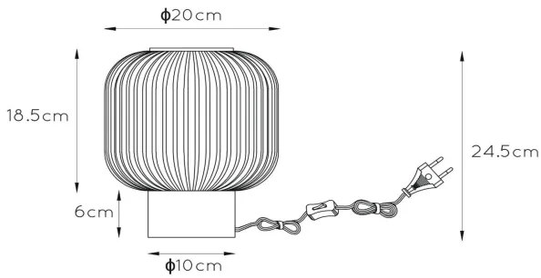 Lampă de masă Lucide 45586/20/33 MALOTO 1xE27/40W/230V verde/auriu