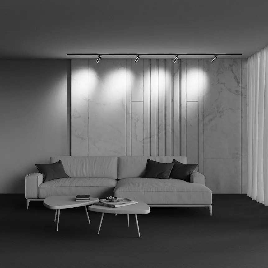 Accesoriu, Spot LED pentru sinele monofazate Unity, Focus alama