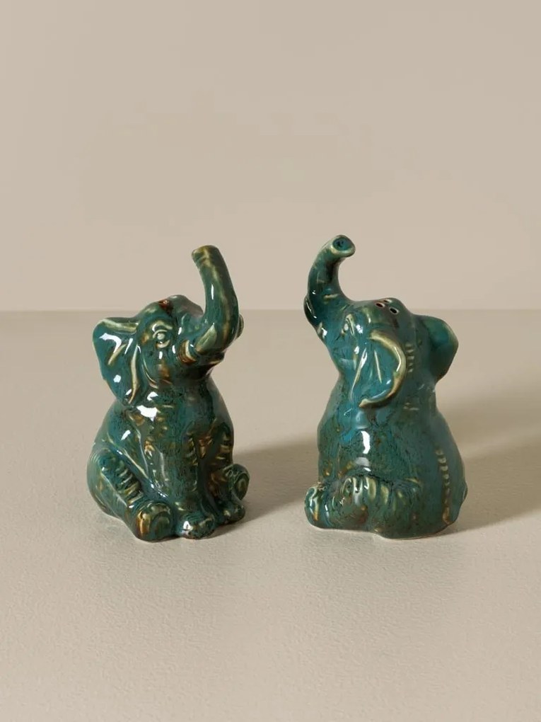 Set 2 piese sare si piper din ceramica , "Elephant"