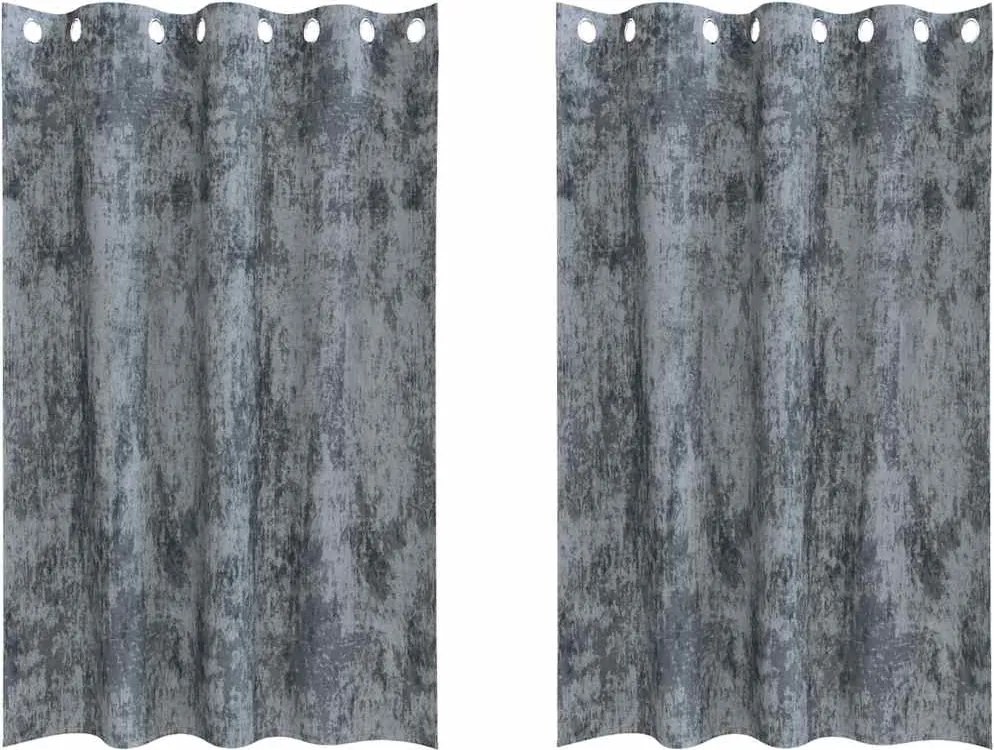 vidaXL Cortine din catifea 2 pcs Gri argintie 175 x 140 cm Catifea