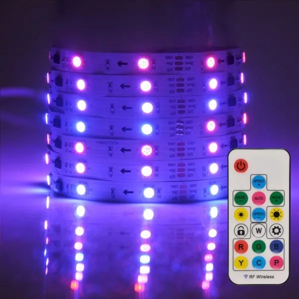 Banda LED RGB MAGIC 2 m, 12W, 230V, reglabilă + telecomandă