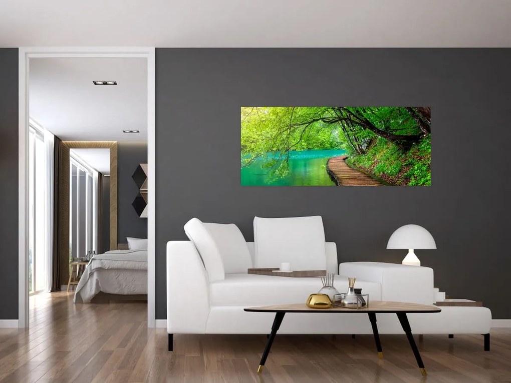 Tablou - Lacurile Plitvice (120x50 cm)