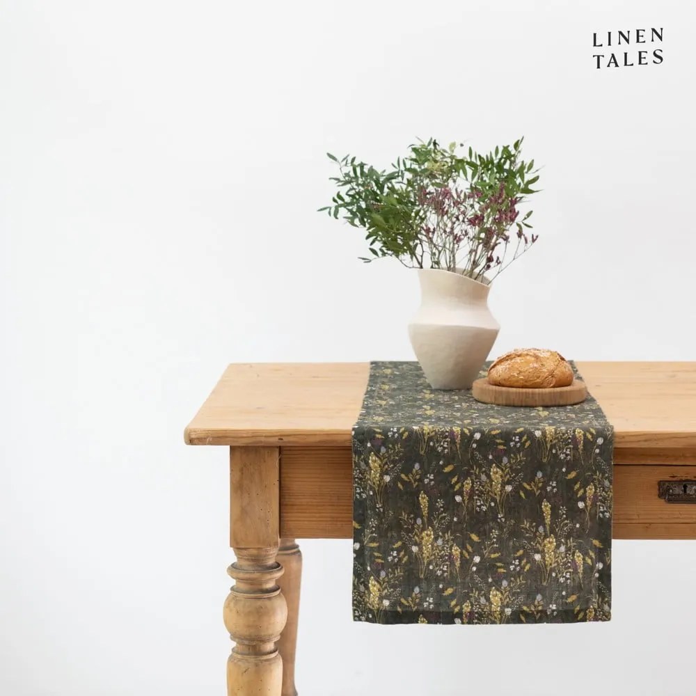 Napron de masă din in 40x150 cm Woodland – Linen Tales