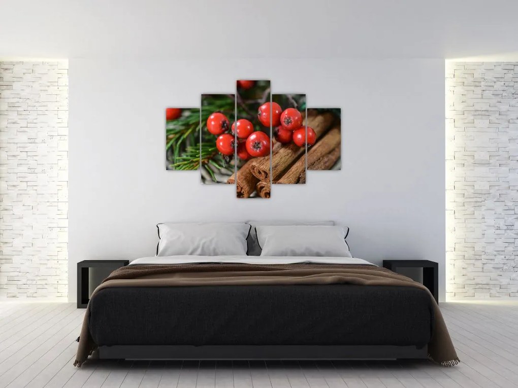 Tablou cu rowan și scorțișoară (150x105 cm)