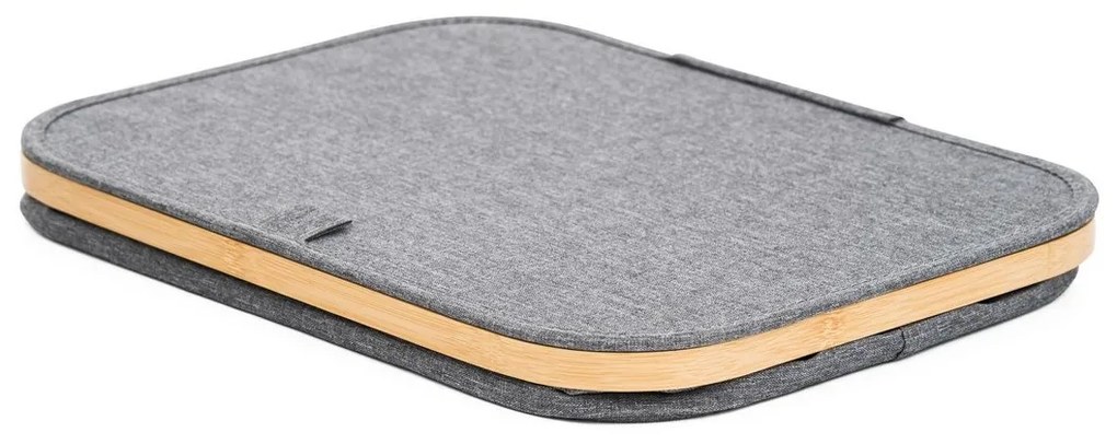 Cutie de depozitare G21 40 x 30 x 15 cm, dinbambus cu capac, gri