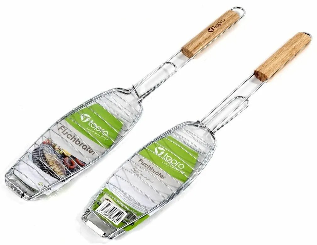 Tepro 8524 Grătar pentru pește cu mâner din lemn