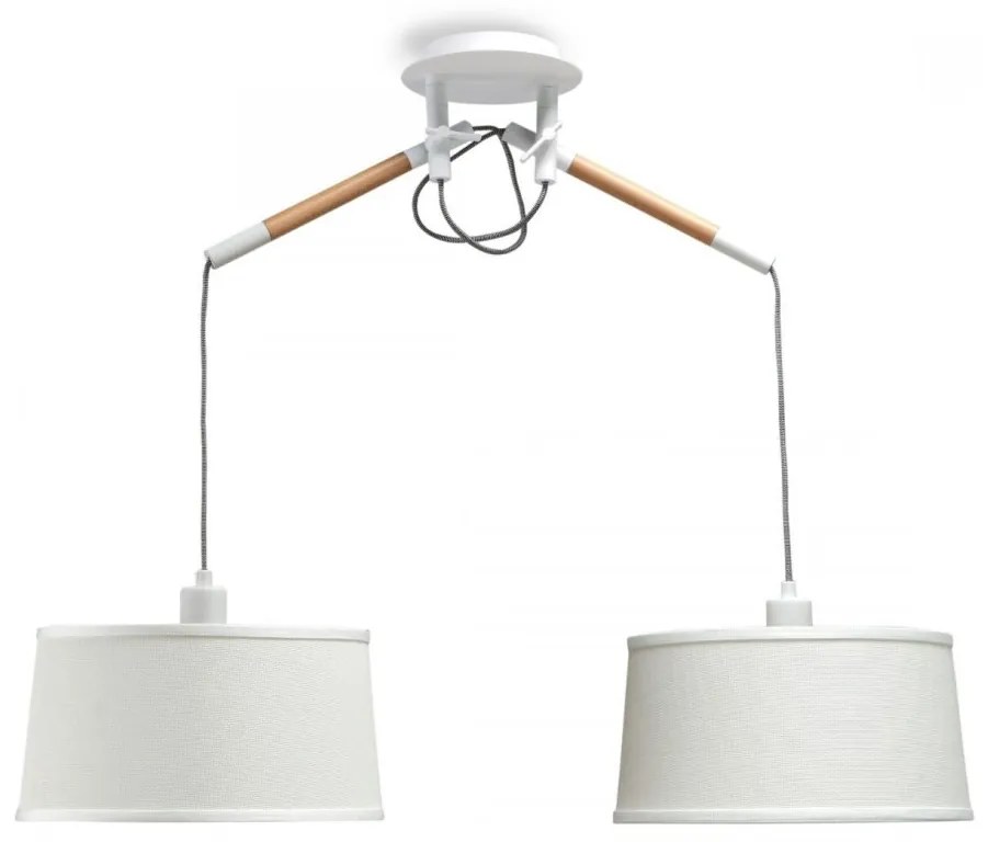 Lustra cu 2 Pendule design modern NORDICA alba