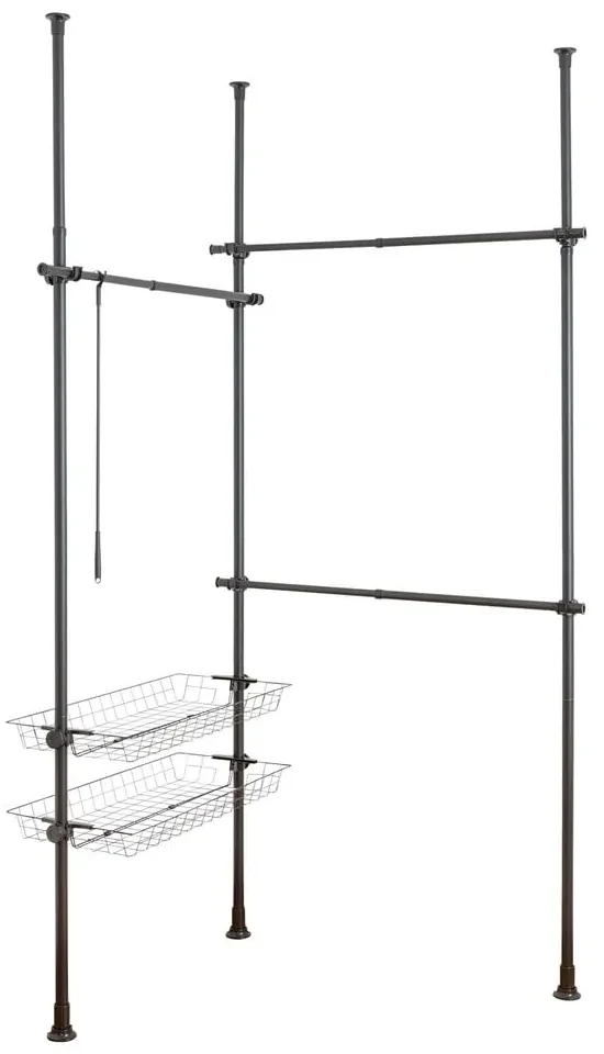 Suport telescopic pentru haine Wenko Herkules Duo, negru