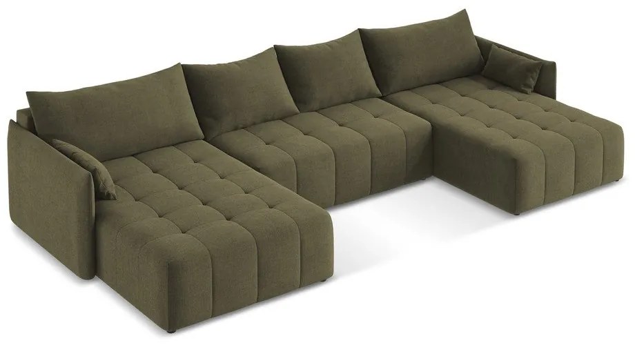 Colțar kaki extensibil/cu spațiu de depozitare (în formă de "U") Moku – Makamii