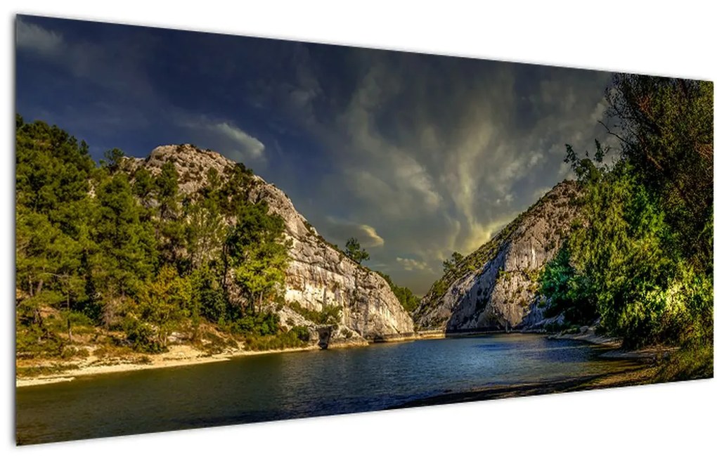Tablou peisajului cu lac (120x50 cm)