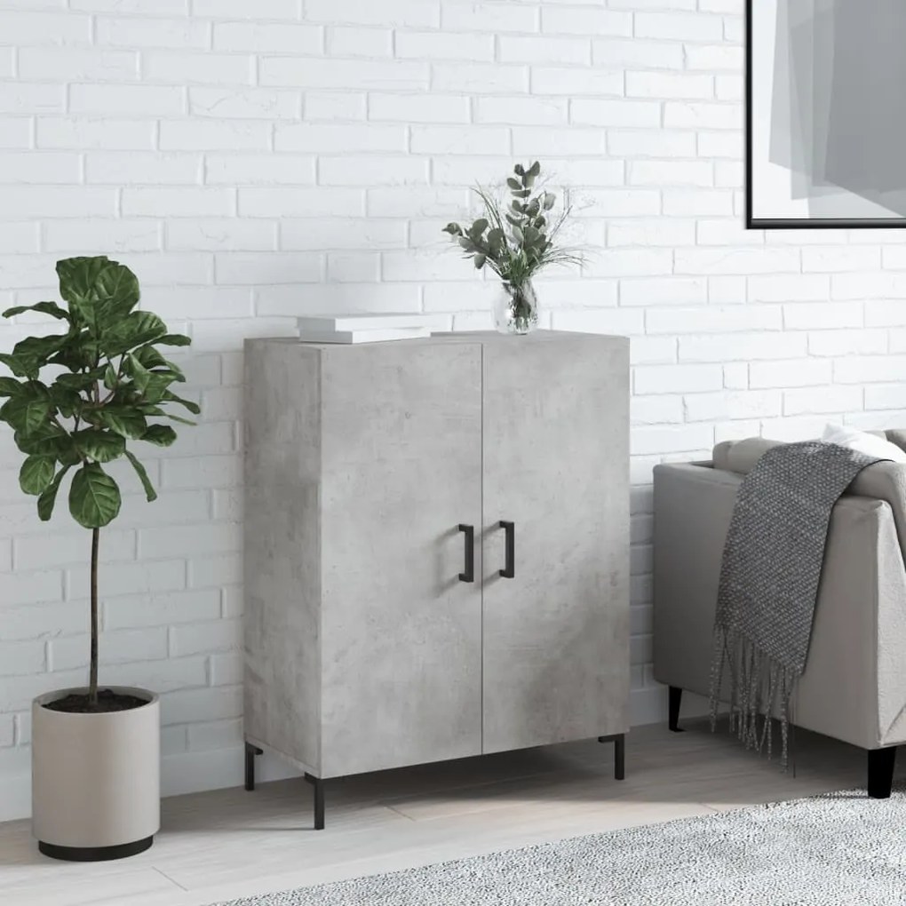 827728 vidaXL Dulap, gri beton, 69,5x34x90 cm, lemn compozit