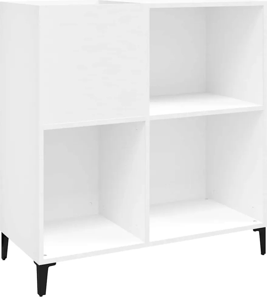 vidaXL Comodă de discuri, alb, 84,5x38x89 cm, lemn compozit