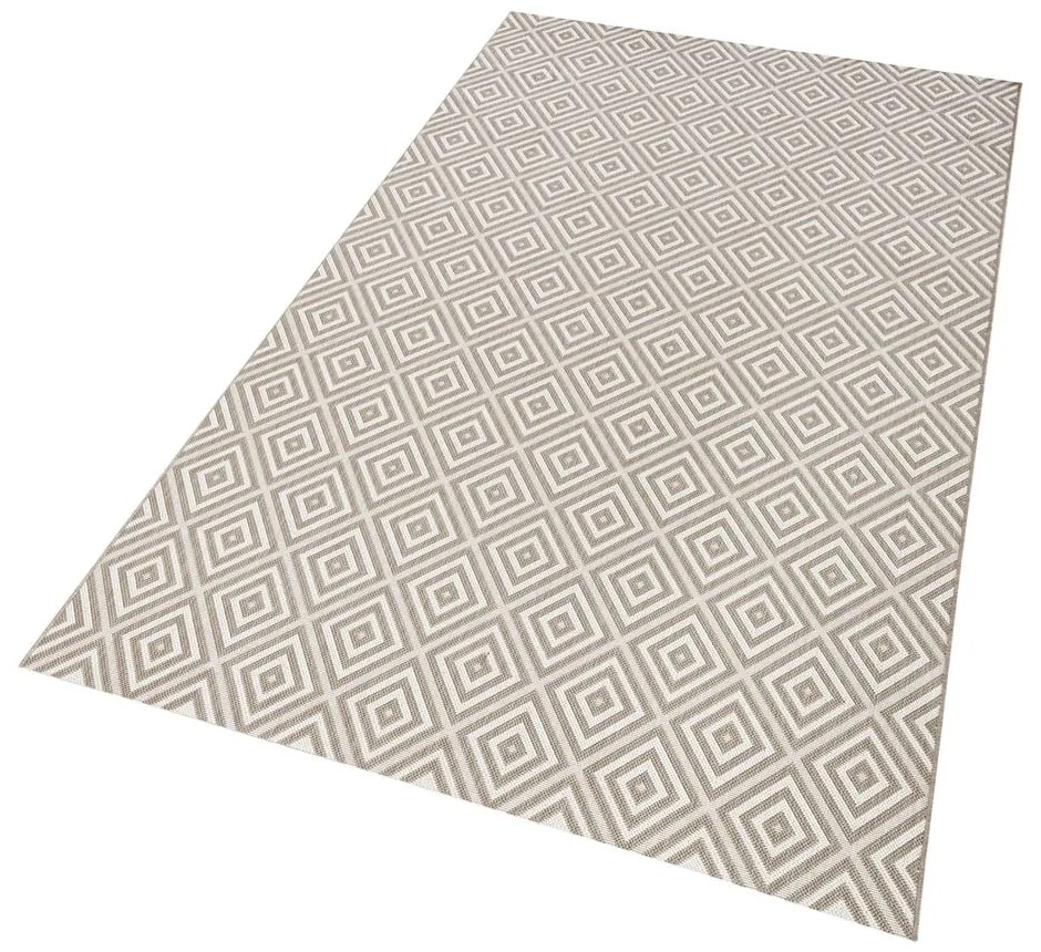 Covor de exterior NORTHRUGS Karo, 140 x 200 cm, gri