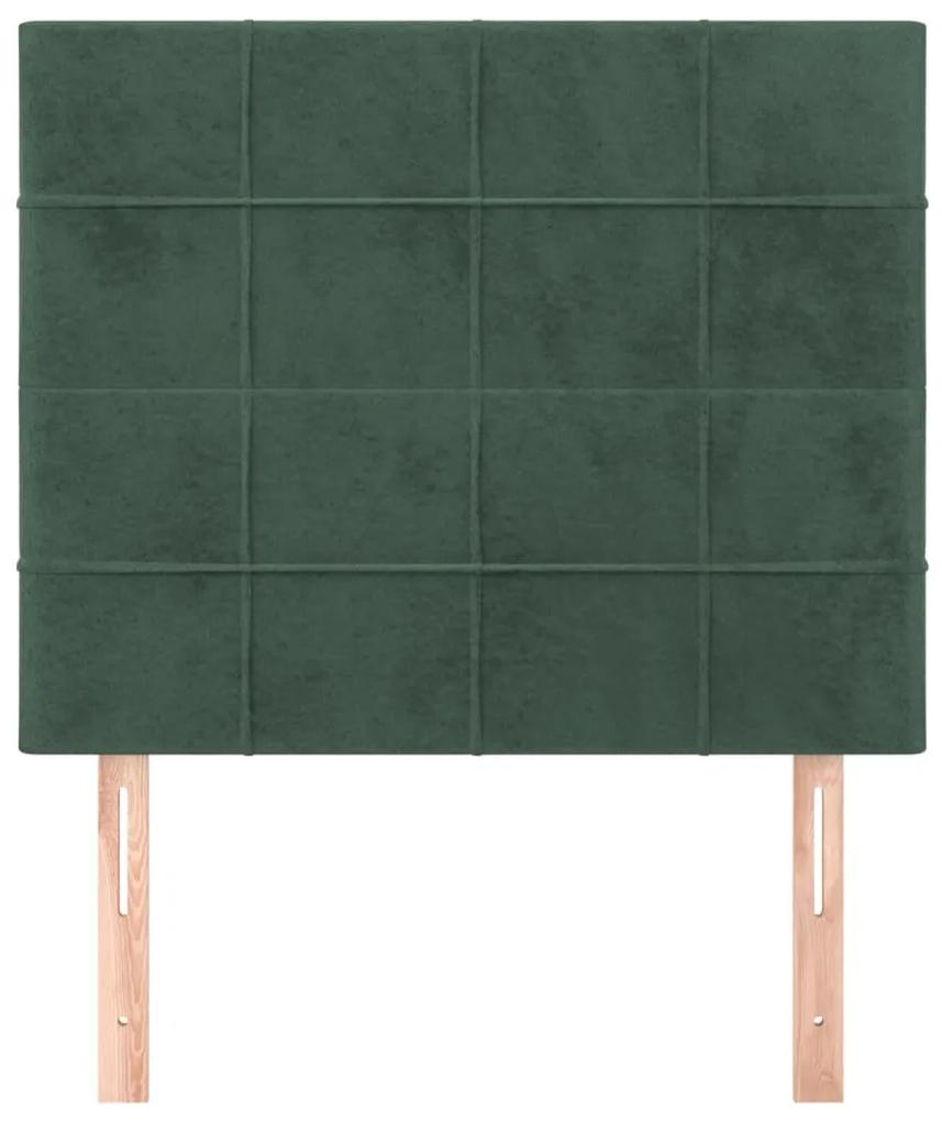 Tablii de pat, 2 buc, verde inchis, 100x5x78 88 cm, catifea 2, Verde inchis, 100 x 5 x 118 128 cm