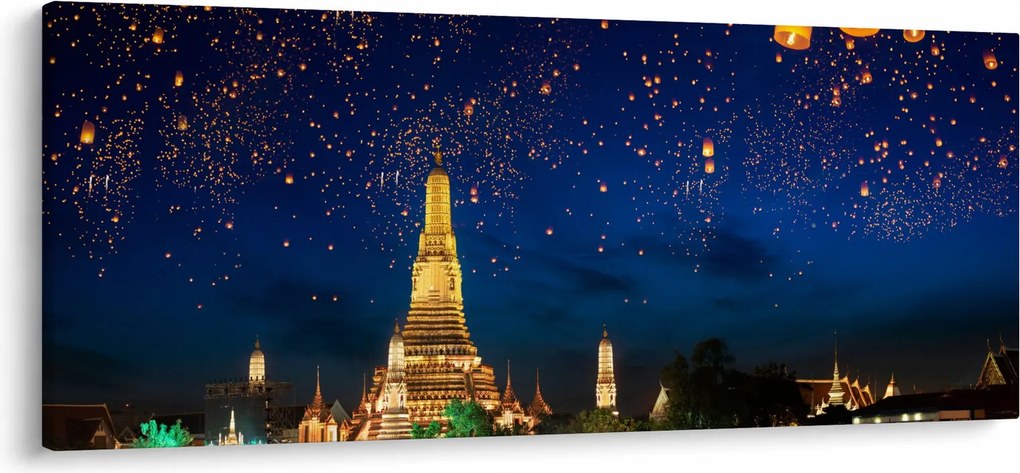 Tablou - Lampioane norocului, Bangkok (120x50 cm)