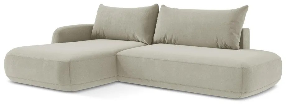 Colțar bej extensibil (cu colț pe partea stângă/cu șezlong) Hale – Makamii