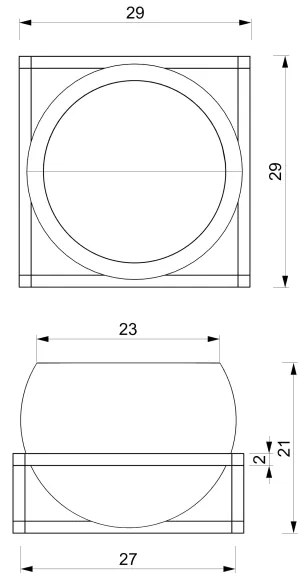 Ghiveci mural 27x29 cm negrua